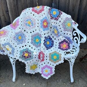 Colorful Crochet Quilt *Handmade